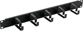 Akcesoria do szaf serwerowych - Techly Techly 305922 Organizer kabli do szaf Rack 19", 1U, 5 uchwytów 65mm, czarny - miniaturka - grafika 1