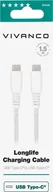 Kable USB - Kabel USB Vivanco Vivanco cable USB-C - USB-C LongLife Charging 1.5m, white 62398 - miniaturka - grafika 1