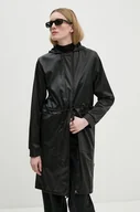 Kurtki damskie - Rains parka String W Parka W3 damska kolor czarny przejściowa 18550-84 - miniaturka - grafika 1