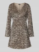 Sukienki - Sukienka mini cekinowa z aksamitu model ‘KAM’ - miniaturka - grafika 1