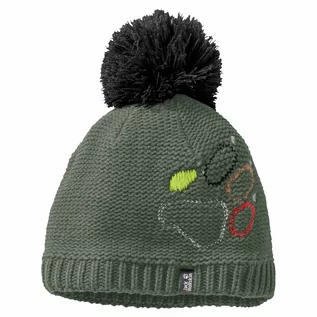 Czapki dla dzieci - Czapka zimowa dziecięca Jack Wolfskin PAW KNIT CAP KIDS thyme green - S - grafika 1