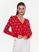 Swetry damskie - Pinko Kardigan 100687 A0IS Różowy Cropp Fit - miniaturka - grafika 1