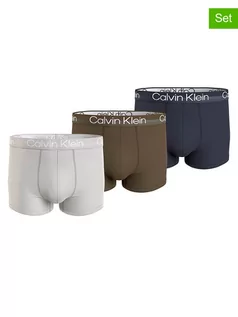 Majtki męskie - CALVIN KLEIN UNDERWEAR Bokserki (3 pary) w kolorze jasnoszarym, granatowym i oliwkowym - grafika 1