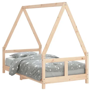 vidaXL Łóżko dziecięce 80x160 cm z litego drewna sosnowego - Łóżka dla dzieci i młodzieży - miniaturka - grafika 1