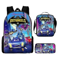 Plecaki - Batmobile Story Batwheels Tornister dla dzieci Primary School Bag Cartoon Anime Plecak Satchel Bag Piórnik - miniaturka - grafika 1