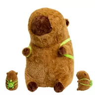 Maskotki i pluszaki - Maskotka pluszowa KAPIBARA Z PLECAKIEM Przytulanka zabawka 45cm MIŚ prezent - miniaturka - grafika 1