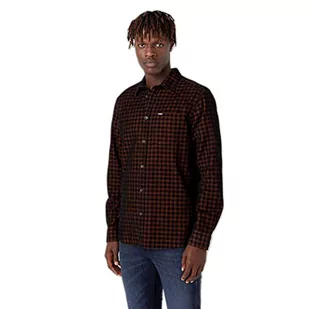 Wrangler Koszulka męska, Nutmeg Brown, L - Koszulki męskie - miniaturka - grafika 1