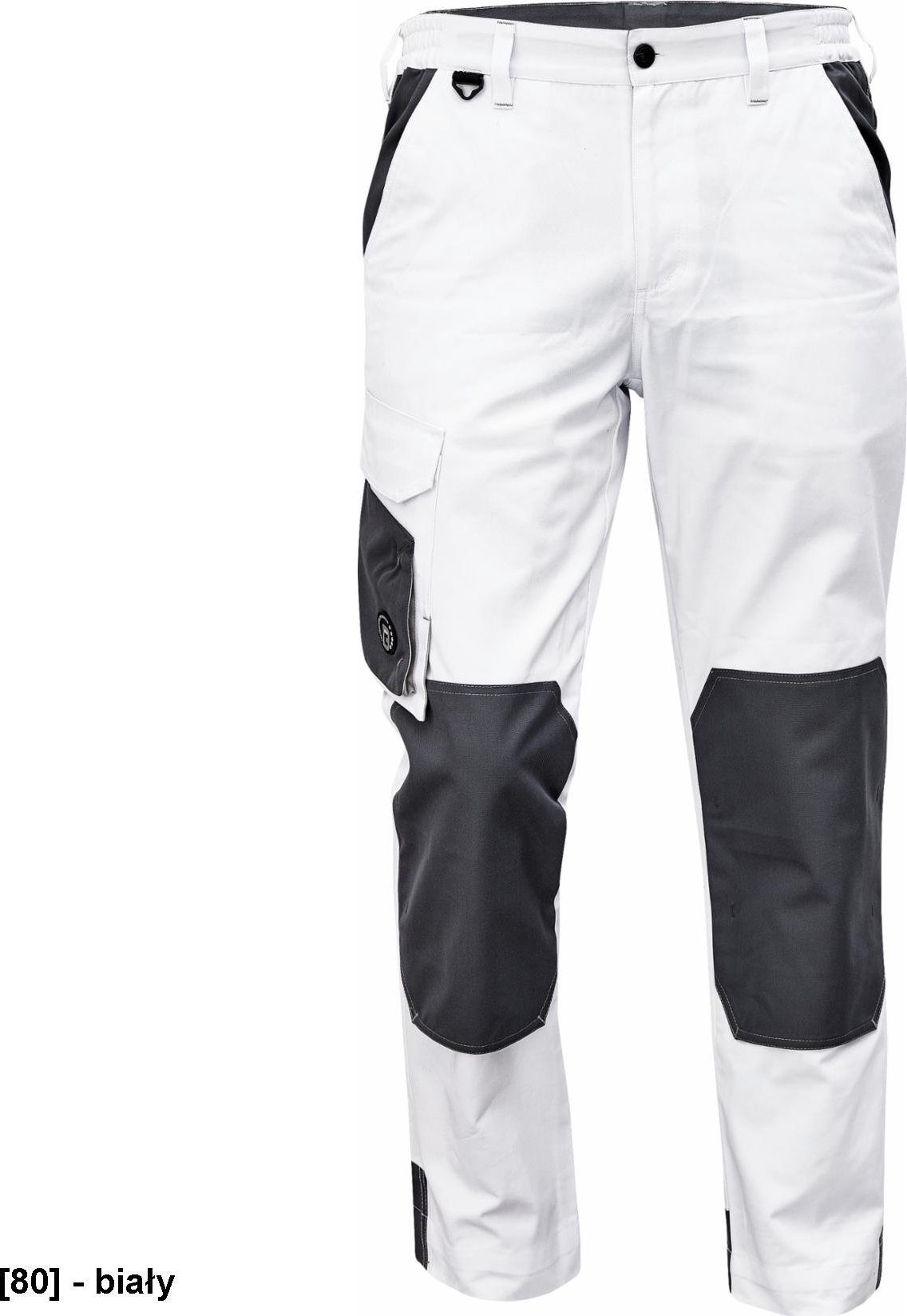 CERVA CREMORNE spodnie - męskie spodnie robocze do pasa, wytrzymała tkanina bawełnianiana, 60% bawełna, 40% poliester - biały 54