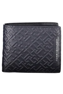Tommy Hilfiger - Męski portfel RFID z klapką i monetami z monogramem - Niebieski - Portfele - miniaturka - grafika 1