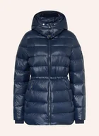 Płaszcze damskie - Tommy Hilfiger Płaszcz Puchowy Z Odpinanym Kapturem blau - miniaturka - grafika 1