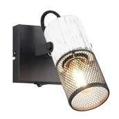 Lampy ścienne - Ruchomy kinkiet ścienny Tosh 804370134 Trio z włącznikiem czarny biały - miniaturka - grafika 1