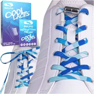 Akcesoria obuwnicze - Sznurówki bez wiązania z zapinkami odcienie niebieskiego - miniaturka - grafika 1