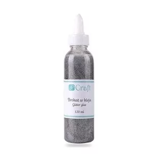 DP Craft Brokat w kleju 120 ml srebrny - Zabawki kreatywne - miniaturka - grafika 1