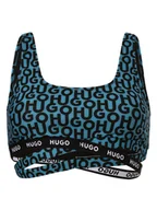 Stroje kąpielowe - HUGO - Damska góra od bikini  z wypełnieniem, niebieski|czarny|wielokolorowy - miniaturka - grafika 1