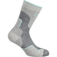 Skarpetki damskie - CMPI5 Calza Mid Da Trekking in Lana skarpety szary Grey-Acqua 39-42 - miniaturka - grafika 1