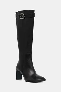 Patrizia Pepe kozaki skórzane kolor czarny na słupku 8Y0137 L048 FB30 - Kozaki damskie - miniaturka - grafika 1