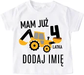 Koszulki dla chłopców - Koszulka na 4 urodziny dla chłopczyka z imieniem mam już 4 LATKA - miniaturka - grafika 1