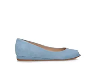 Baleriny - Niebieskie baleriny Toscanio KO 46 z odkrytym przodem - 36 - miniaturka - grafika 1