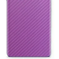 Folie ochronne do telefonów - Folia naklejka skórka strukturalna na TYŁ do Apple iPhone 4 - Carbon Fioletowy - apgo SKINS - miniaturka - grafika 1