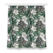 Zasłony - Gotowa zasłona z grafiką 150x160 Zebry w liściach, Fabricsy - miniaturka - grafika 1