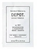 Kosmetyki i akcesoria do pielęgnacji brody - Depot NO. 501 Moisturizing Szampon do Brody 10ml - miniaturka - grafika 1