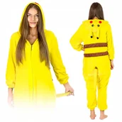 Piżamy damskie - PIKACHU KOSTIUM ONESIE KIGURUMI CIEPŁA PIŻAMA DRES ZAPIANA ZAMEK ZIMOWA L - miniaturka - grafika 1