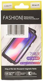 Samsung Galaxy S10 Plus etui ze szkła hartowanego z zamknięciem magnetycznym i integralną ochroną przezroczyste czarne - Etui i futerały do telefonów - miniaturka - grafika 1