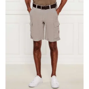 BOSS ORANGE Lniane szorty Sisla-9-Cargo Relaxed fit - Spodenki męskie - miniaturka - grafika 1