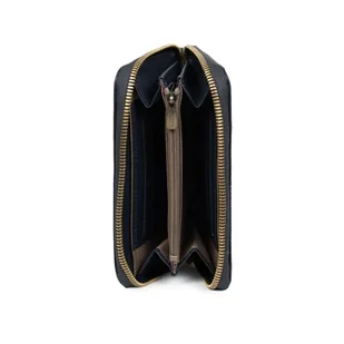 Hexagona Stop RFID Portfel - kompatybilny z kartami kredytowymi, CNI, prawem jazdy i szarymi kartami, dla kobiet, kolekcja ambrozże, skóra owcza obszyta skóra bydlęca ziarnista, granatowy, Taille - Portfele - miniaturka - grafika 1