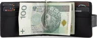Portfele - Belveder Portfel Męski z Klipsem Skórzany Czarny BW48 - miniaturka - grafika 1