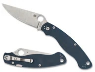 Noże - Nóż składany Spyderco Military 2 Cobalt Blue G10, Satin CPM SPY27 by Sal, Eric Glesser (C36GPCBL2) - miniaturka - grafika 1