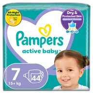 Pieluchy - Pampers Active Baby pieluchy rozmiar 7 powyżej 15 kg 44 sztuki - miniaturka - grafika 1