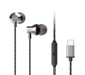 Słuchawki - Aiwa ESTM-50USB-C/SL srebrny - miniaturka - grafika 1