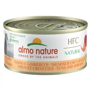 Almo Nature HFC Natural, 6 x 70 g - Tuńczyk i krewetki - Mokra karma dla kotów - miniaturka - grafika 1