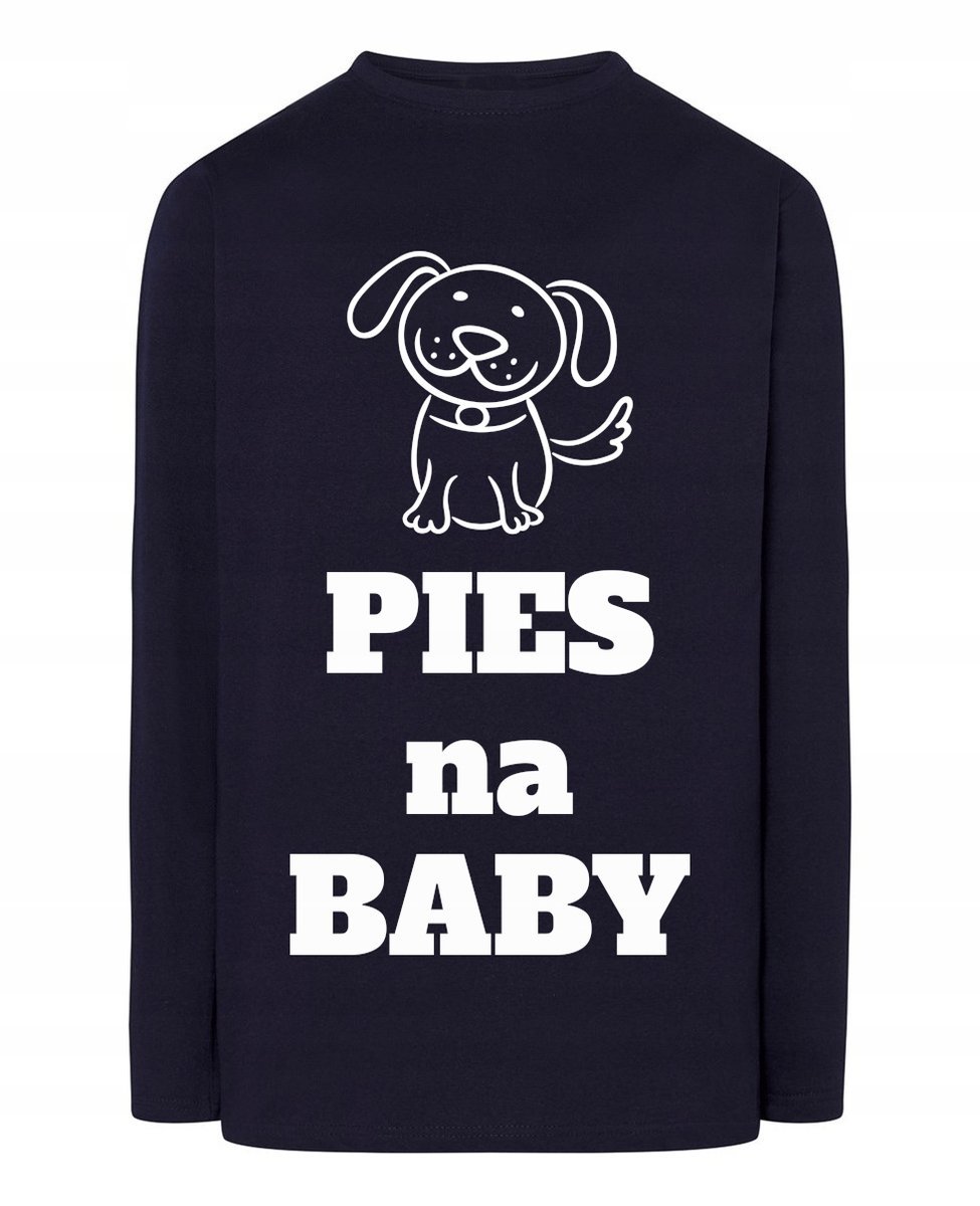 Longsleeve męski Zabawny nadruk Pies na BABY r.XL
