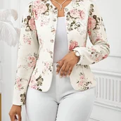 Kurtki damskie - TEMU Lekka Damska Kurtka z Długim Rękawem na Cztery Pory Roku 2026, Elegancka i Romantyczna Codzienna Odzież Dojazdowa, Odzież Damska Casual, Odzież - miniaturka - grafika 1