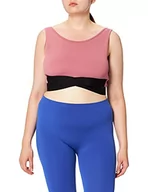 Bluzki damskie - Armani Exchange Damska bluzka Scoop z okrągłym dekoltem, dopasowana, bez rękawów, z elastycznym paskiem, rose, S - miniaturka - grafika 1