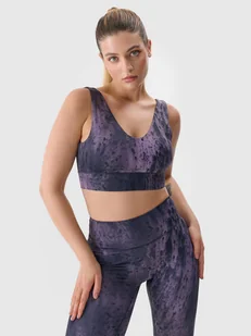 4F Biustonosz do jogi i pilatesu z niskim wsparciem z materiału z recyklingu damski - brązowy XS - Bielizna sportowa damska 4F Biustonosz do jogi i pilatesu z niskim wsparciem z materiału z recyklingu damski - brązowy XS - Bielizna sportowa damska - miniaturka - grafika 1