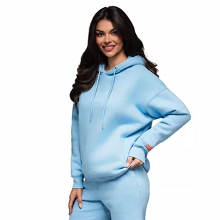 Wygodna bluza dresowa unisex z kapturem błękitna OU-SNBC-0105 V8 r. M/L - Bluzy męskie - miniaturka - grafika 1