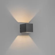 Lampy ścienne - QAZQA Zestaw 2 x nowoczesny kinkiet antracyt - Transfer - miniaturka - grafika 1