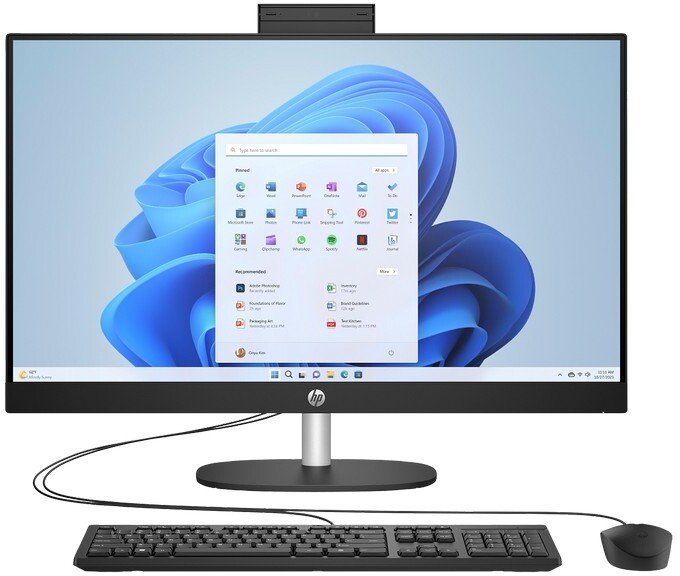 HP Komputer AiO 27-cr1001nx / B5NQ4EA / Ultra 7 / 32GB / 1TB / Intel Graphics / FullHD / Dotyk / Win 11 / Czarny