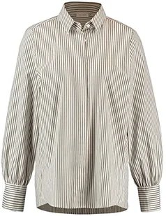 Gerry Weber Bluzka damska, ecru/biały/zielone paski, 44 PL - Bluzki damskie - miniaturka - grafika 1