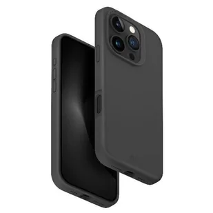 UNIQ etui Lino Hue iPhone 16 Pro Max 6.9" Magclick Charging szary/charcoal grey - Etui i futerały do telefonów - miniaturka - grafika 1