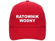 Czapki męskie - Czapka comfort RATOWNIK WODNY czerwona - miniaturka - grafika 1