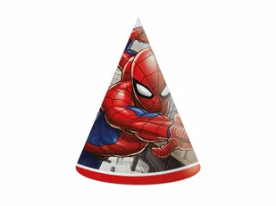 Czapeczki urodzinowe Spiderman - 6 szt. - Urodziny dziecka - miniaturka - grafika 1