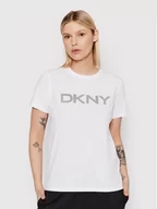Koszulki sportowe damskie - DKNY Sport T-Shirt DP1T6749 Biały Regular Fit - miniaturka - grafika 1