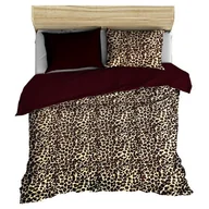 Pościel - pościel z polaru 180x200 + 2 poszewki P 309-1 DUO panterka brąz / brąz ciem - miniaturka - grafika 1