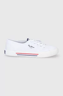 Pepe jeans tenisówki brady w basic damskie kolor biały - Trampki damskie - miniaturka - grafika 1
