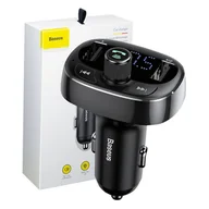 Transmitery FM - Transmiter FM Baseus T-typed S-09 Bluetooth (czarny) - miniaturka - grafika 1
