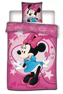 MYSZKA MINNIE RÓŻ KOMPLET POŚCIELI W WORKU 140X200 - Pościel dla dzieci - miniaturka - grafika 1